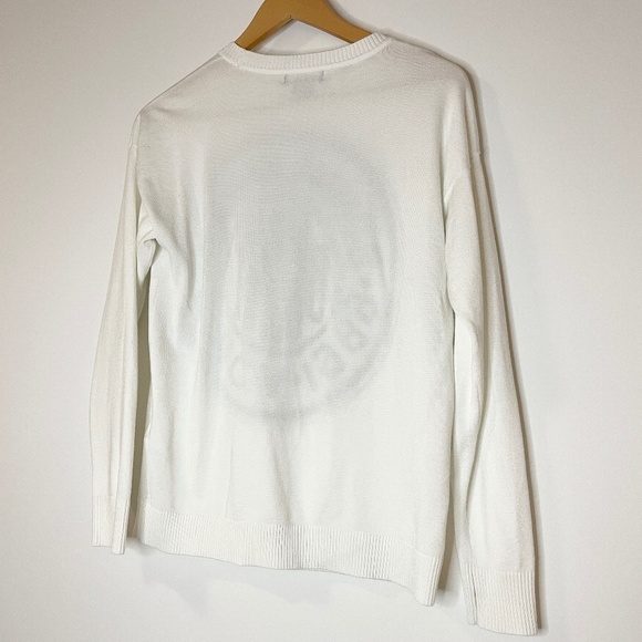 DKNY Cream and Black Crew Neck Sweater - Picture 3 of 5